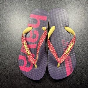 Havaianas Brasil Flip Flops. Purple. Sz9/10